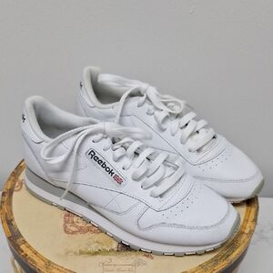 Reebok Men's Classic Leather Sneaker White Sz 9